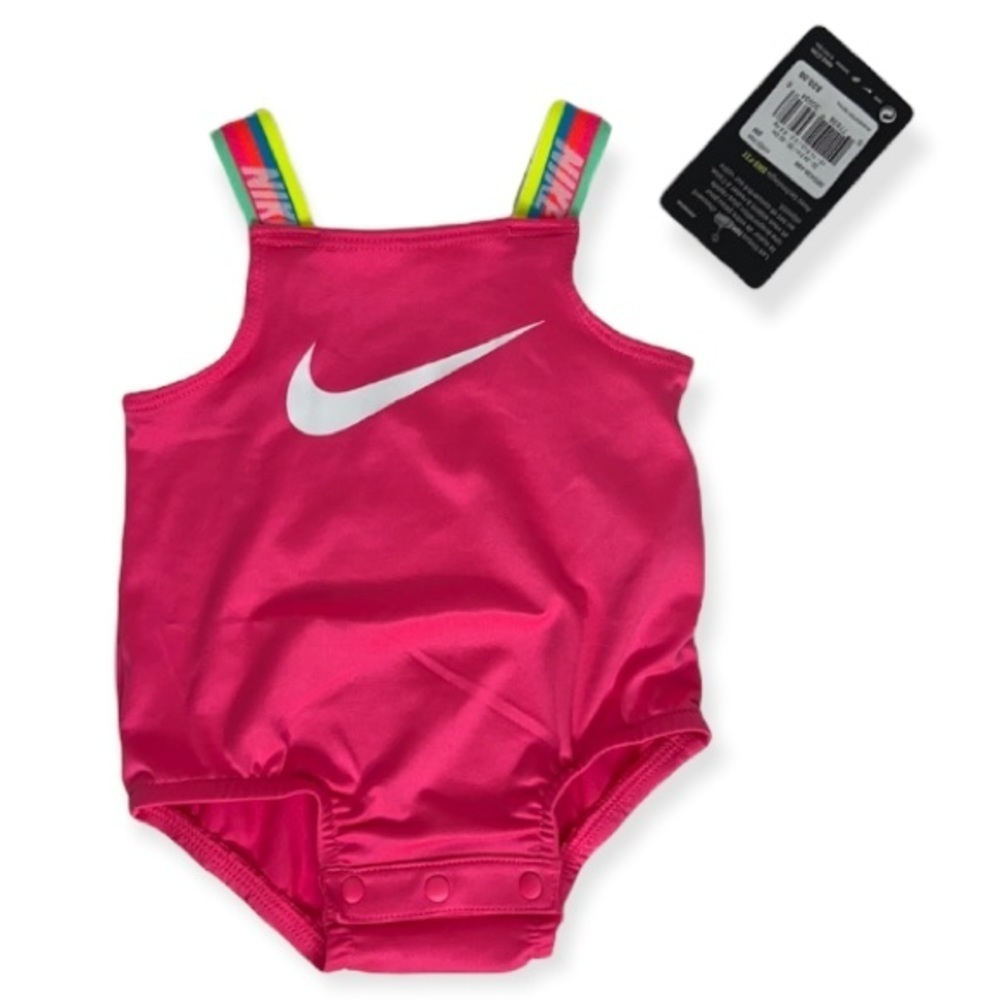 Nike Dri-Fit Baby Hyper Pink 1PC Swimsuit Size 3M NWT
